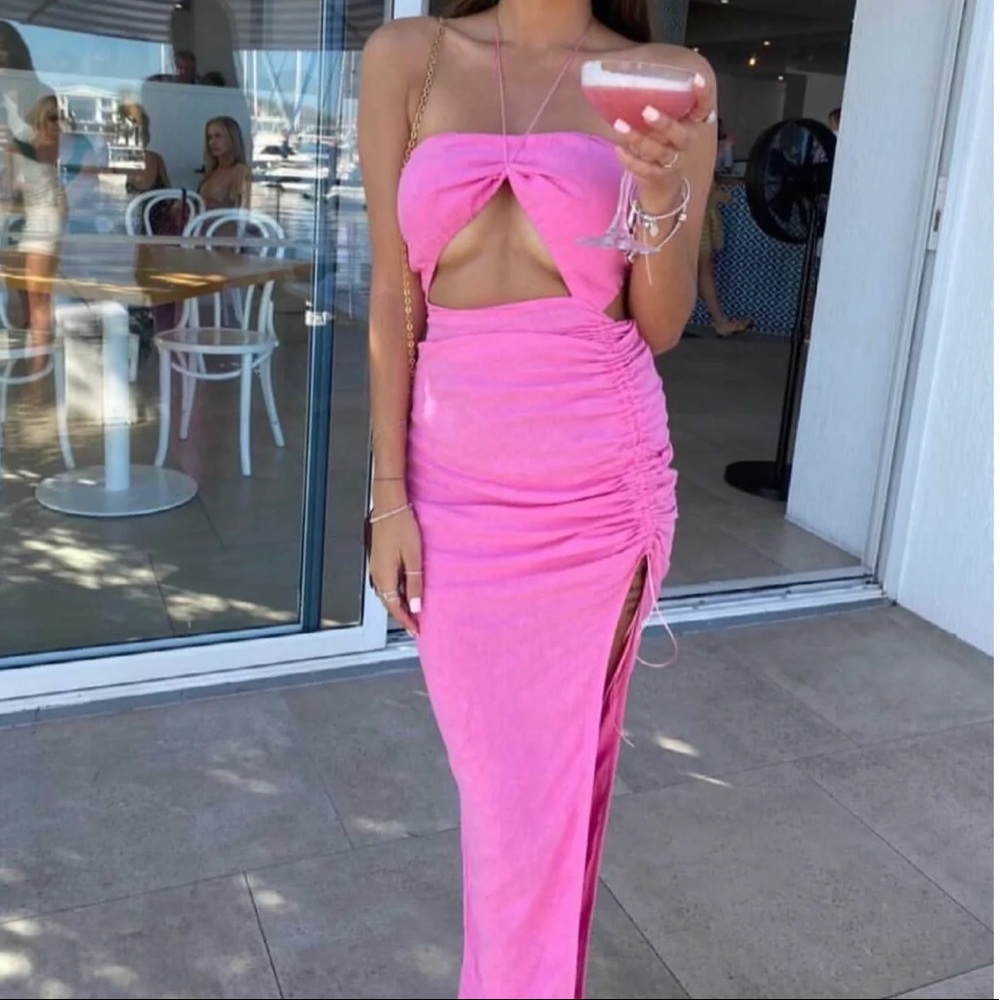 Natalie Rolt Aston Dress in Candy Pink fits a 4/6